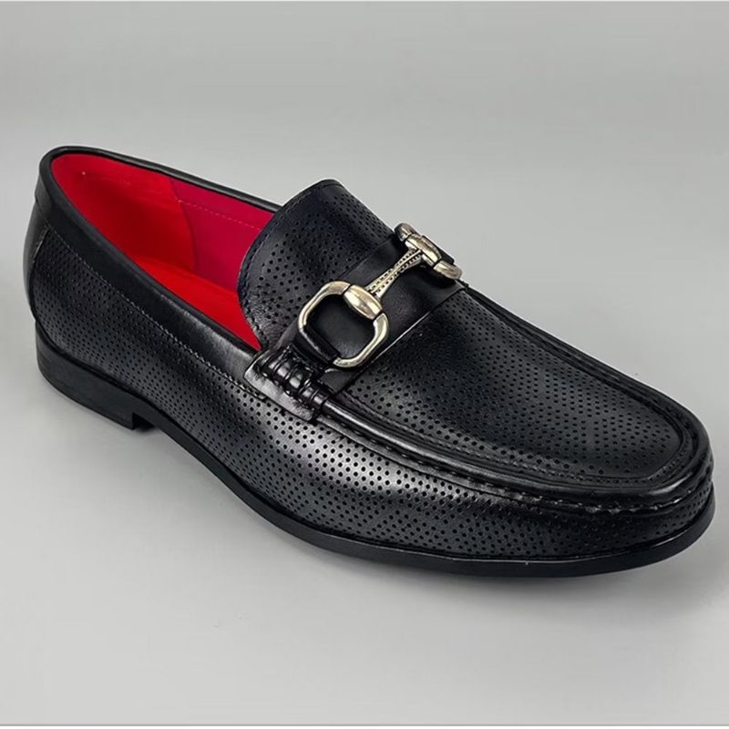 Loafers För Män Eleganta Slip On I Äkta Läder - Svart