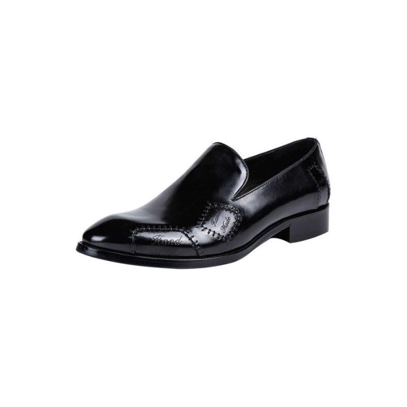 Loafers För Män Exotic Boss Leather Slip-on Brogue