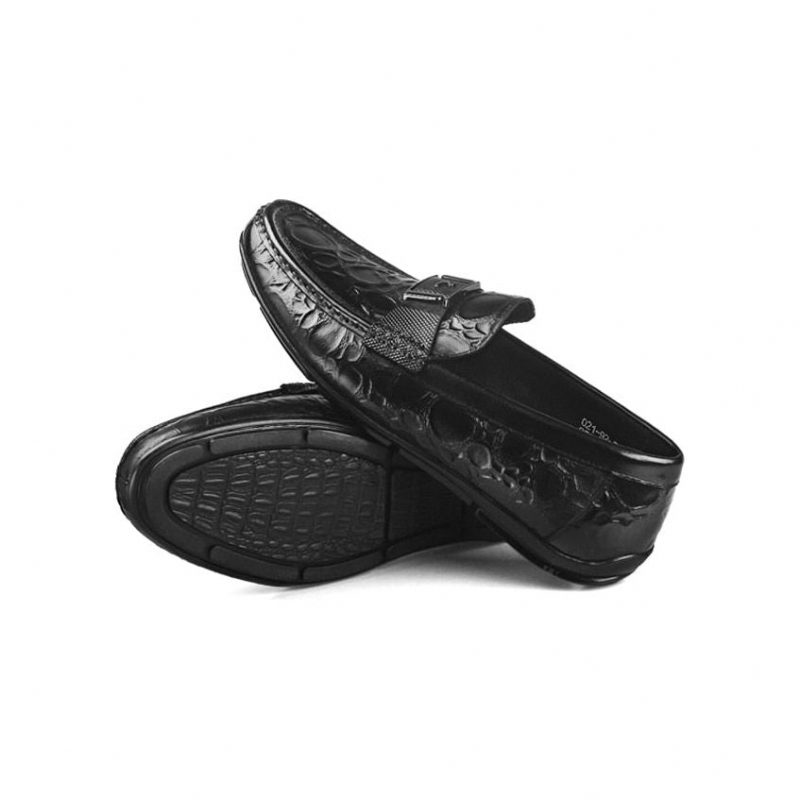 Loafers För Män Exotic Chic Crocflex Slip-on Loafer Skor - Svart 2