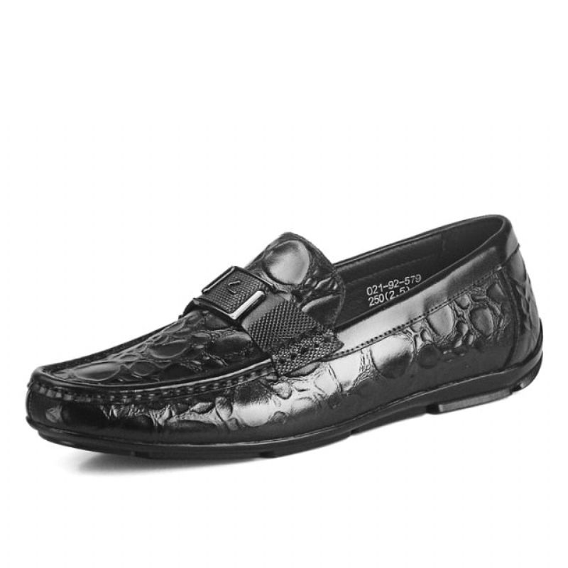 Loafers För Män Exotic Chic Crocflex Slip-on Loafer Skor - Svart 2