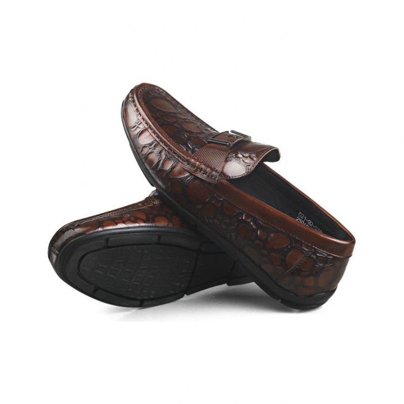 Loafers För Män Exotic Chic Crocflex Slip-on Loafer Skor - Rött 2