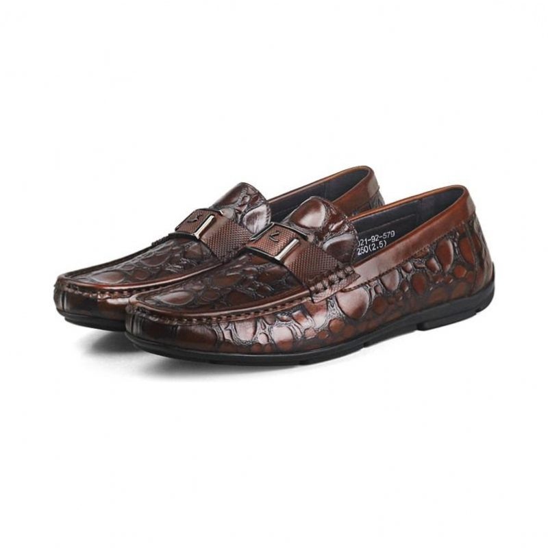 Loafers För Män Exotic Chic Crocflex Slip-on Loafer Skor - Rött 2