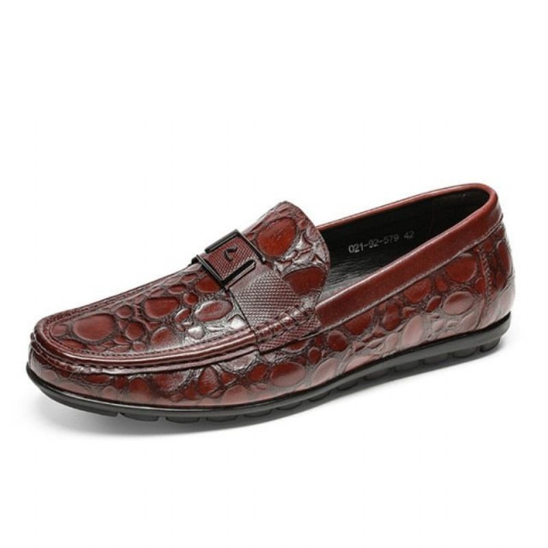 Loafers För Män Exotic Chic Crocflex Slip-on Loafer Skor - Rött