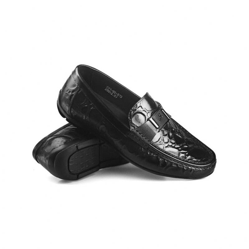 Loafers För Män Exotic Chic Crocflex Slip-on Loafer Skor - Svart 2