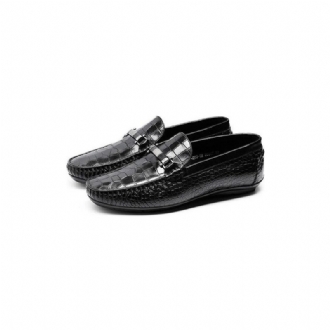 Loafers För Män Exotic Texture Slip-on