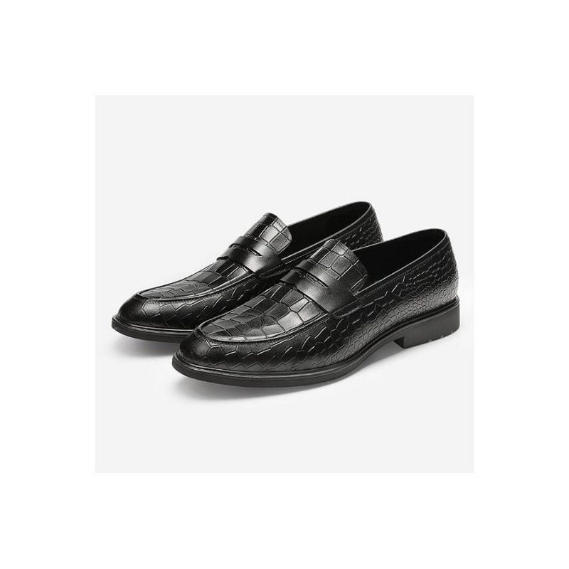 Loafers För Män Exotiska Läder Slip-on Brogue