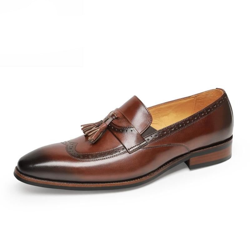 Loafers För Män Exotiska Slip On Brogue - Brun