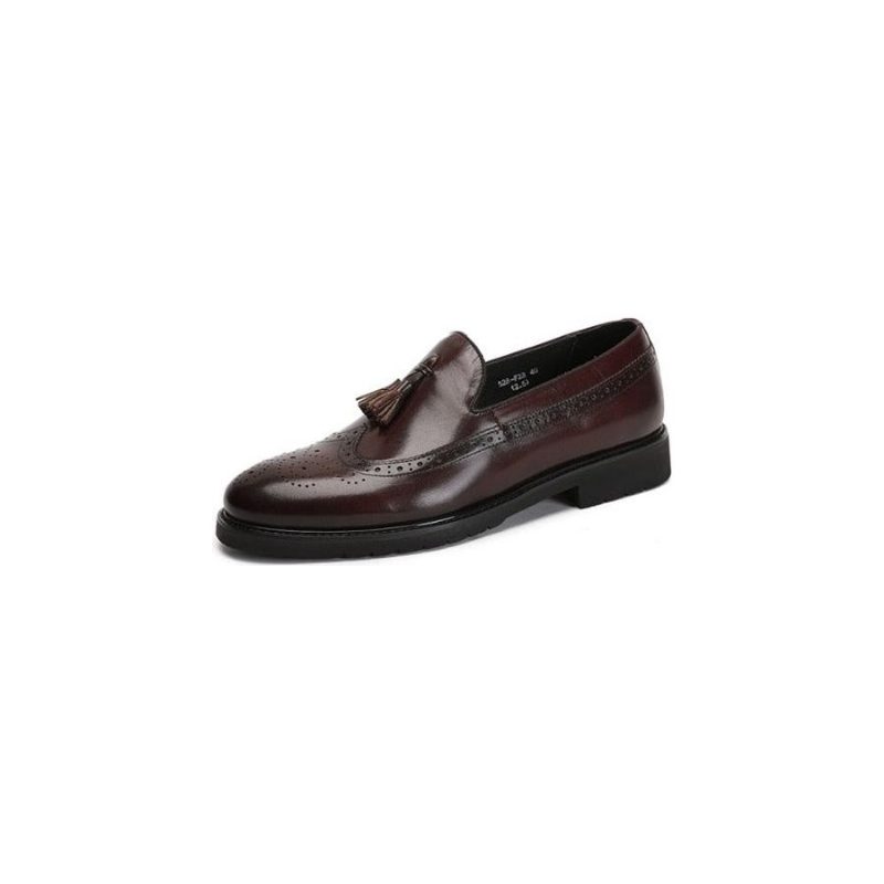 Loafers För Män Exotiska Slip-on Brogue-skor - Kaffe