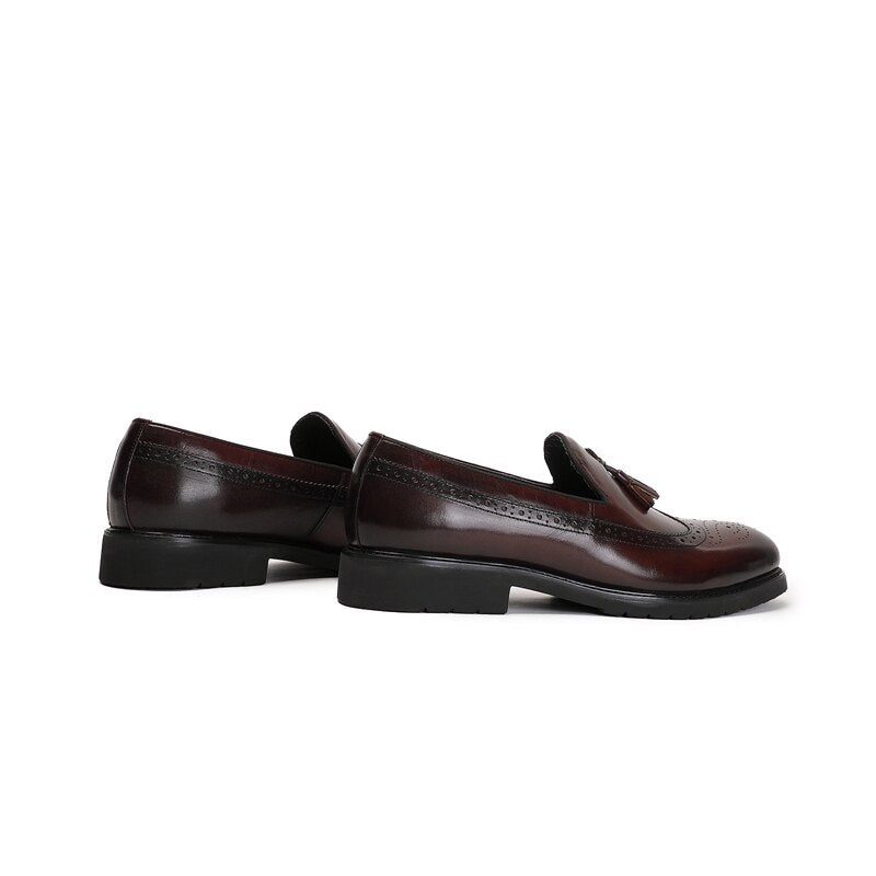 Loafers För Män Exotiska Slip-on Brogue-skor - Kaffe