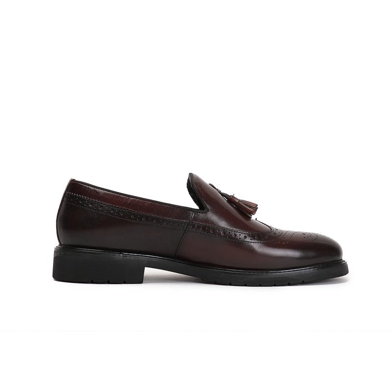 Loafers För Män Exotiska Slip-on Brogue-skor - Kaffe