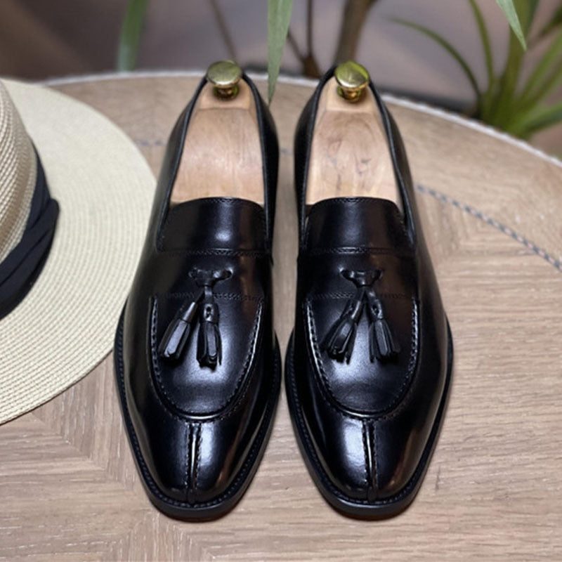 Loafers För Män Exotiskt Läder Oxford Dress - Svart