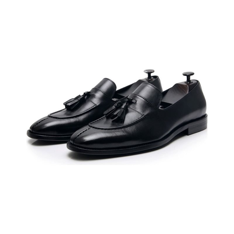 Loafers För Män Exotiskt Läder Oxford Dress - Svart