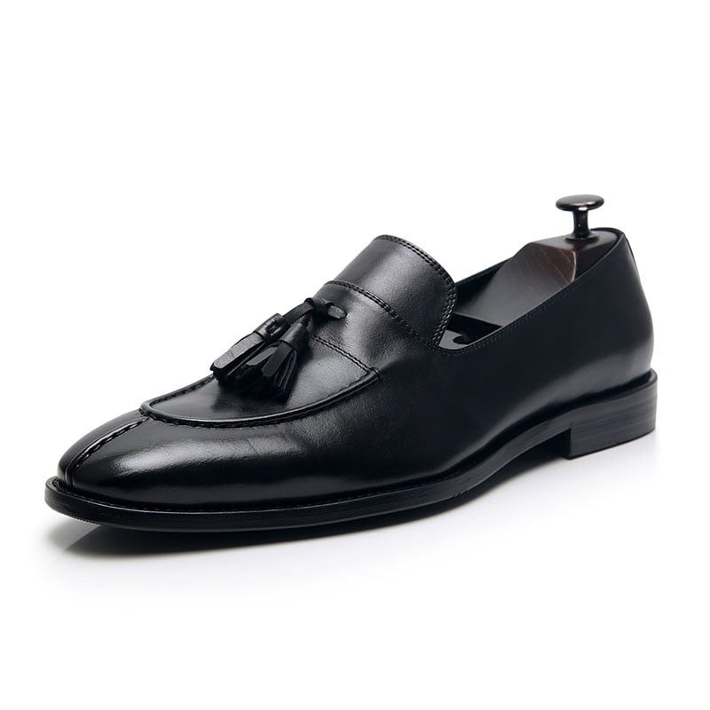 Loafers För Män Exotiskt Läder Oxford Dress - Svart