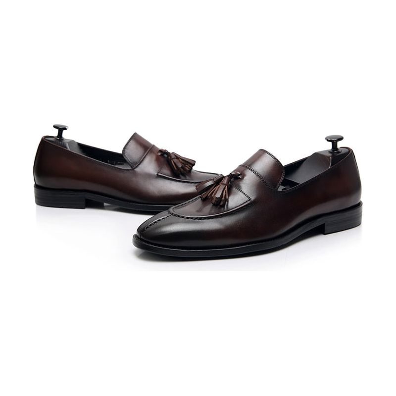 Loafers För Män Exotiskt Läder Oxford Dress - Kaffe