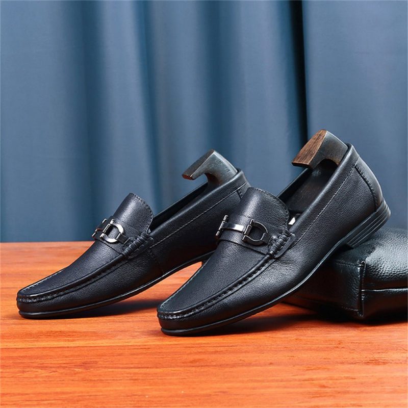 Loafers För Män Hazel Luxury Slip-on Leather - Svart