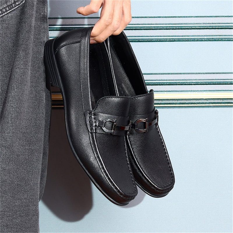 Loafers För Män Hazel Luxury Slip-on Leather - Svart