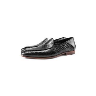 Loafers För Män Luxury Cow Leather Exotic Texture Slip-on