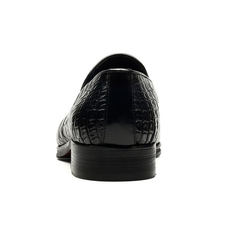 Loafers För Män Lyxiga Alligator Tassel Slip-on - Svart