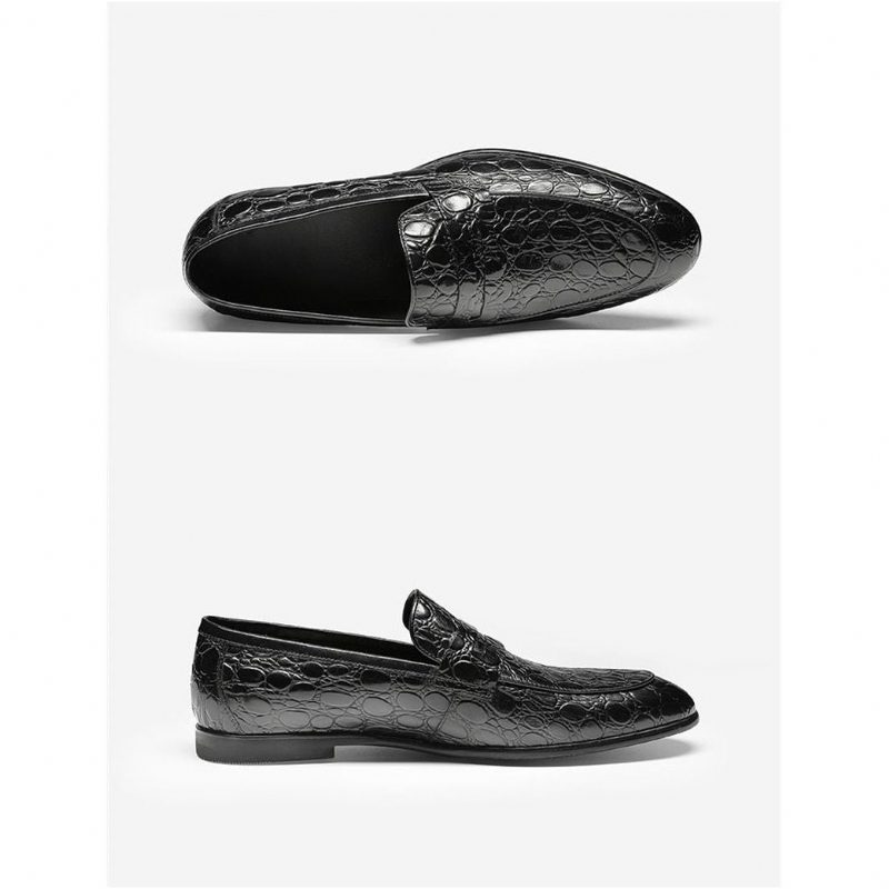 Loafers För Män Lyxiga Croctex Summer Slip-on - Svart