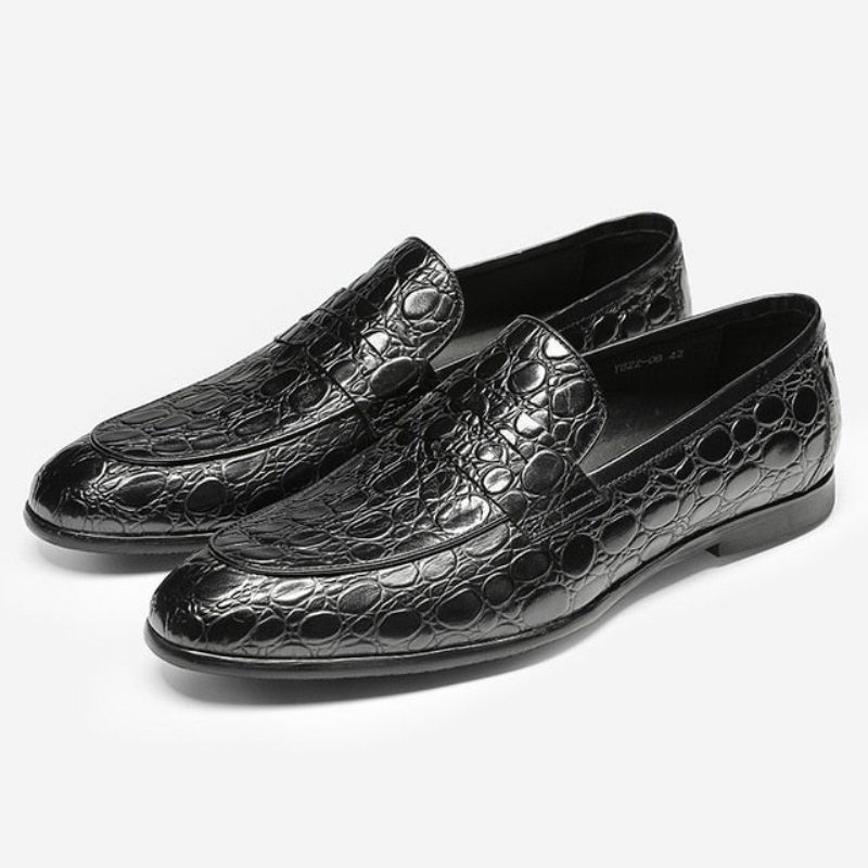 Loafers För Män Lyxiga Croctex Summer Slip-on - Svart