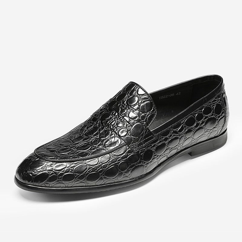 Loafers För Män Lyxiga Croctex Summer Slip-on - Svart