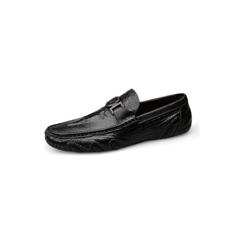 Loafers För Män Lyxiga Krokodilläder Slip-on Crocodile