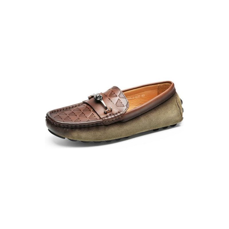 Loafers För Män Lyxiga Rom Läder Slip-on Bankett - Grönt