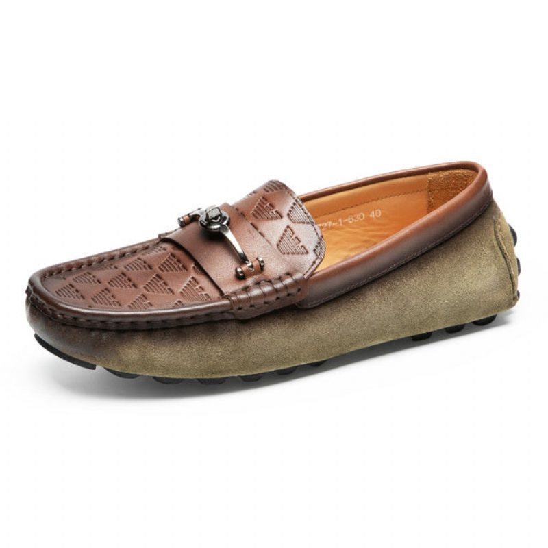 Loafers För Män Lyxiga Rom Läder Slip-on Bankett - Grönt