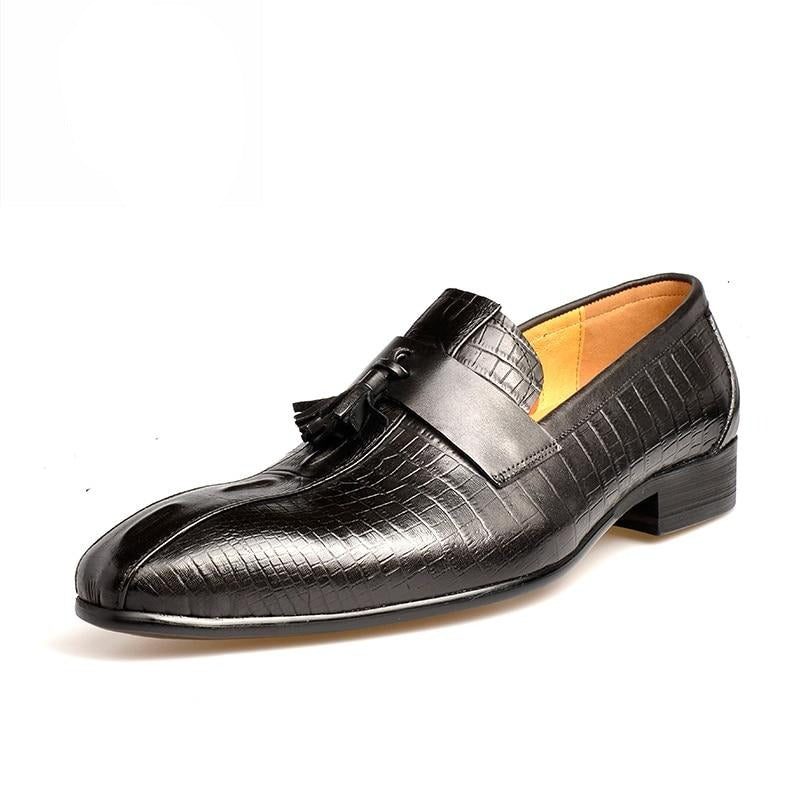 Loafers För Män Lyxiga Slip-on - Svart