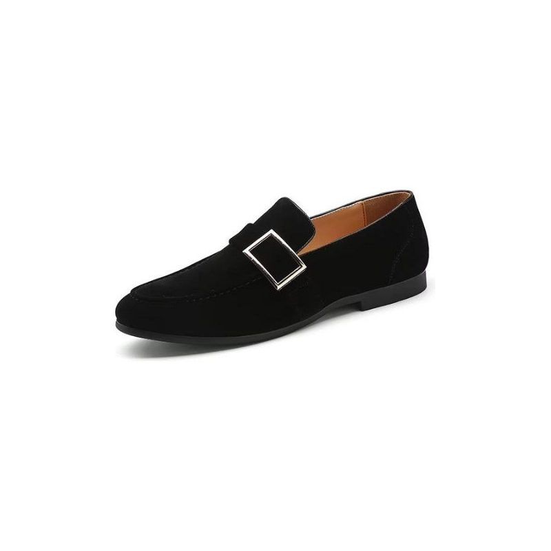 Loafers För Män Modish Präglade Slip-on - Svart