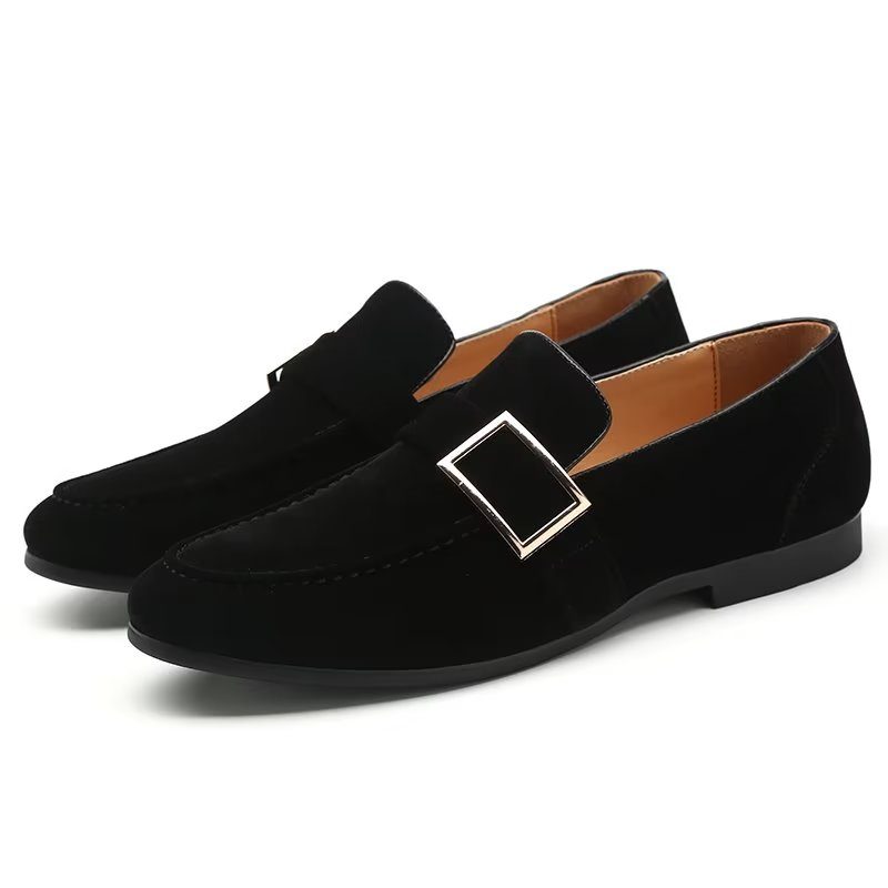 Loafers För Män Modish Präglade Slip-on - Svart