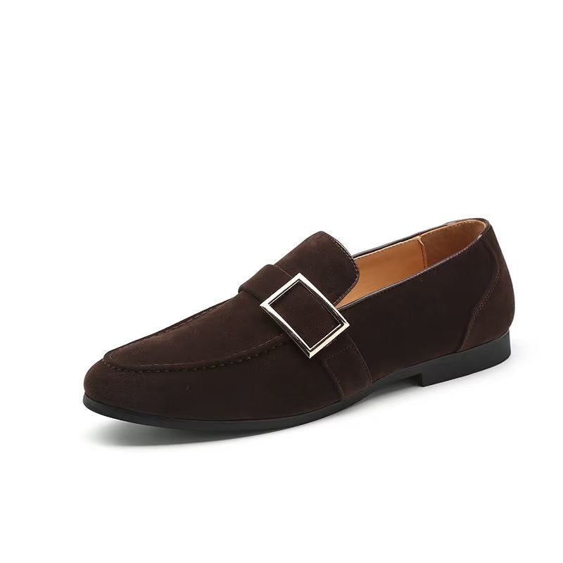 Loafers För Män Modish Präglade Slip-on - Kaffe