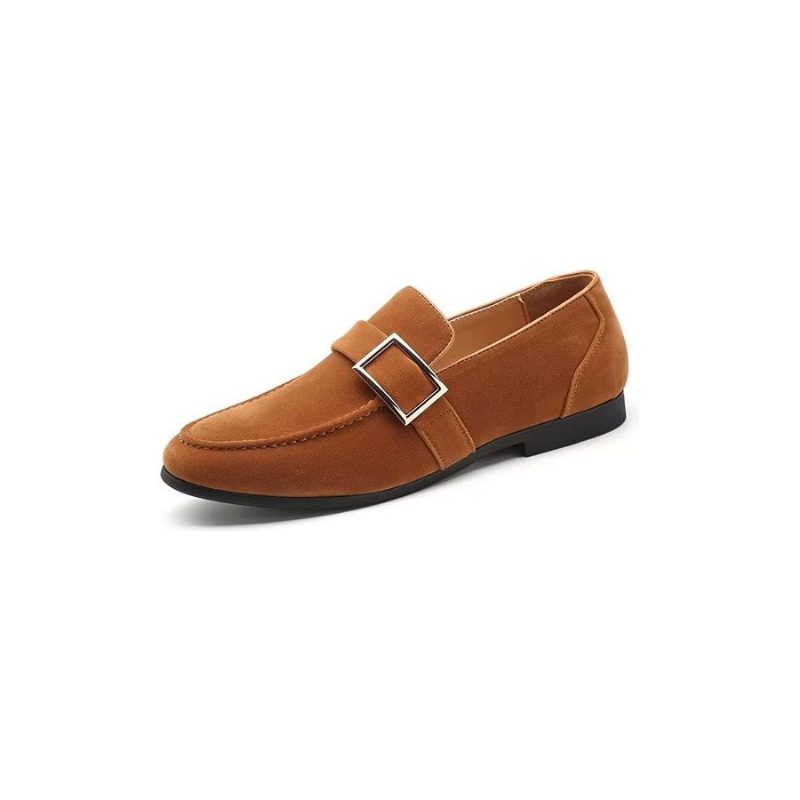 Loafers För Män Modish Präglade Slip-on - Brun