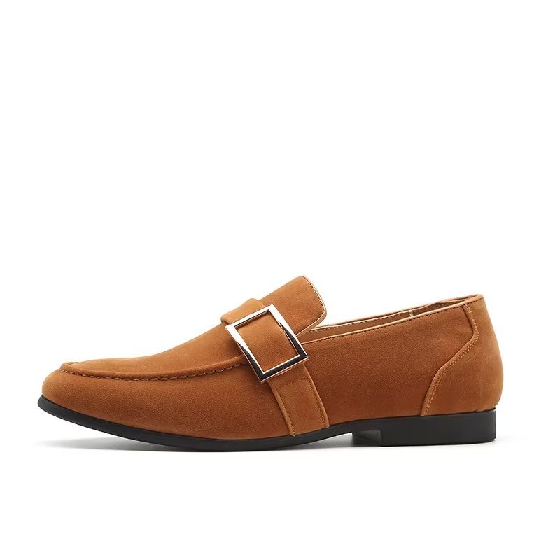 Loafers För Män Modish Präglade Slip-on - Brun