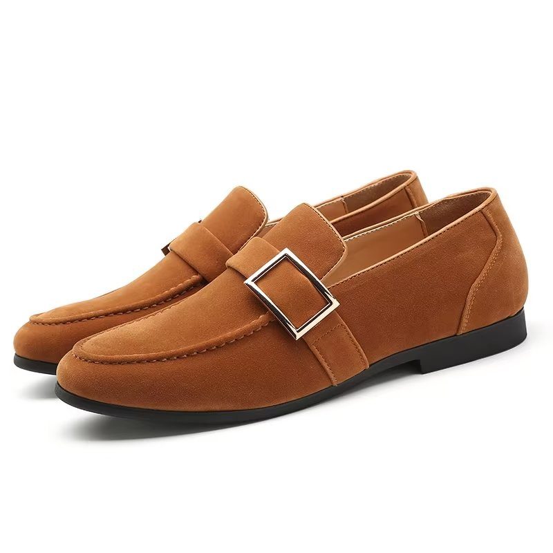 Loafers För Män Modish Präglade Slip-on - Brun