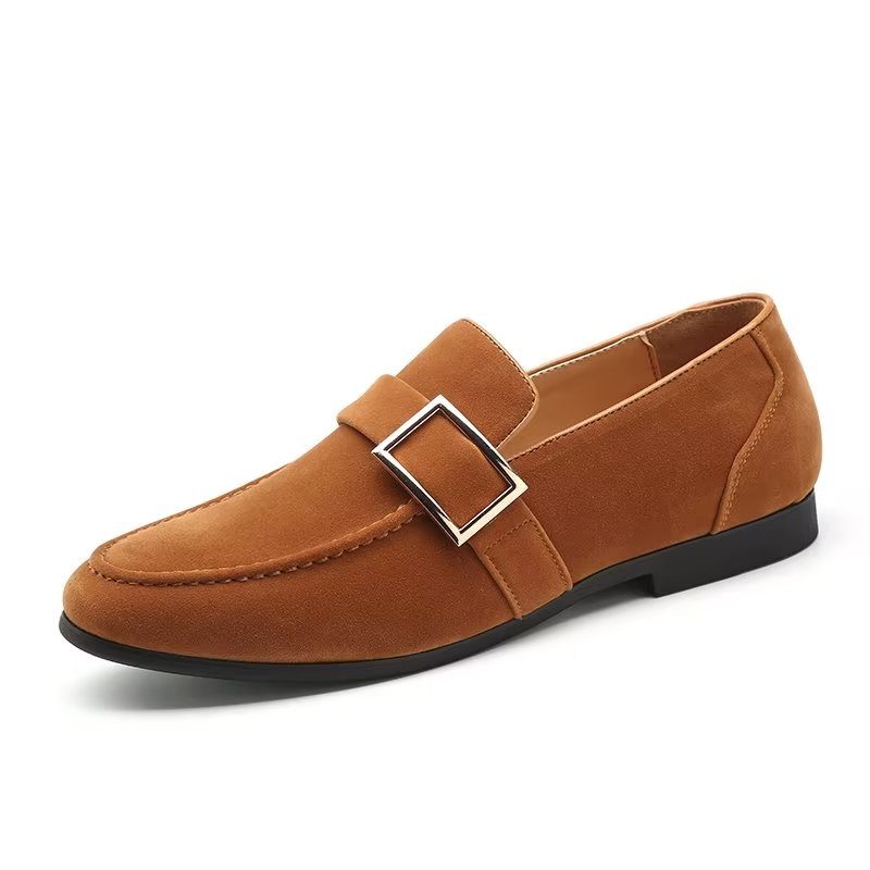 Loafers För Män Modish Präglade Slip-on - Brun