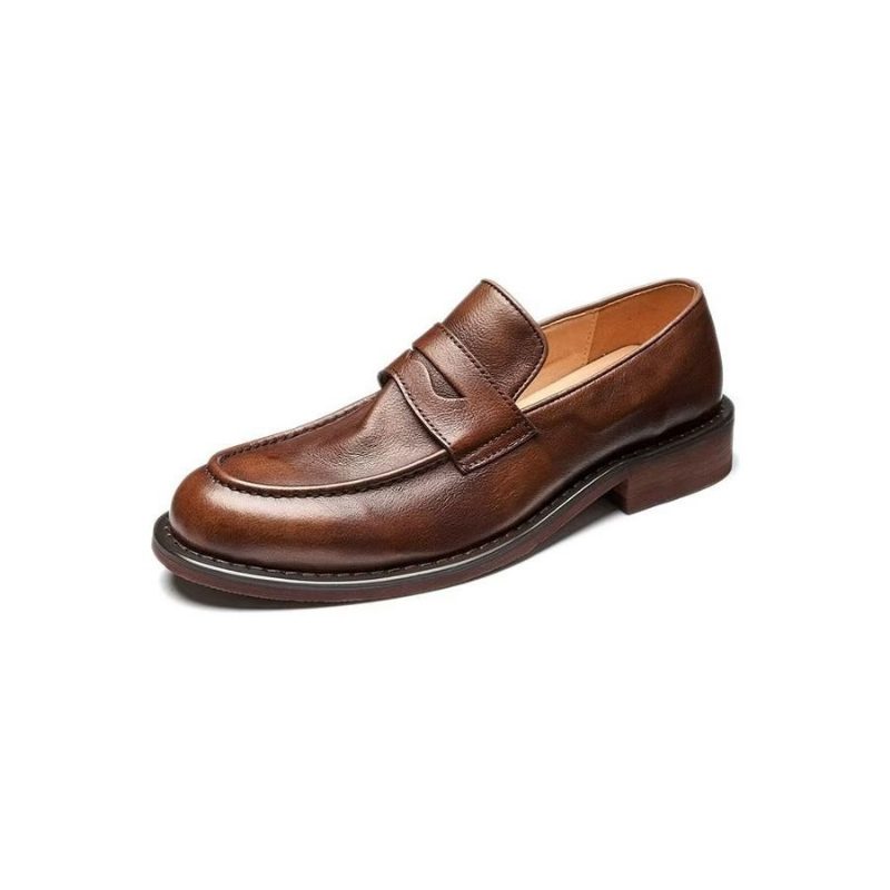 Loafers För Män Modish Slip On Penny - Kaffe