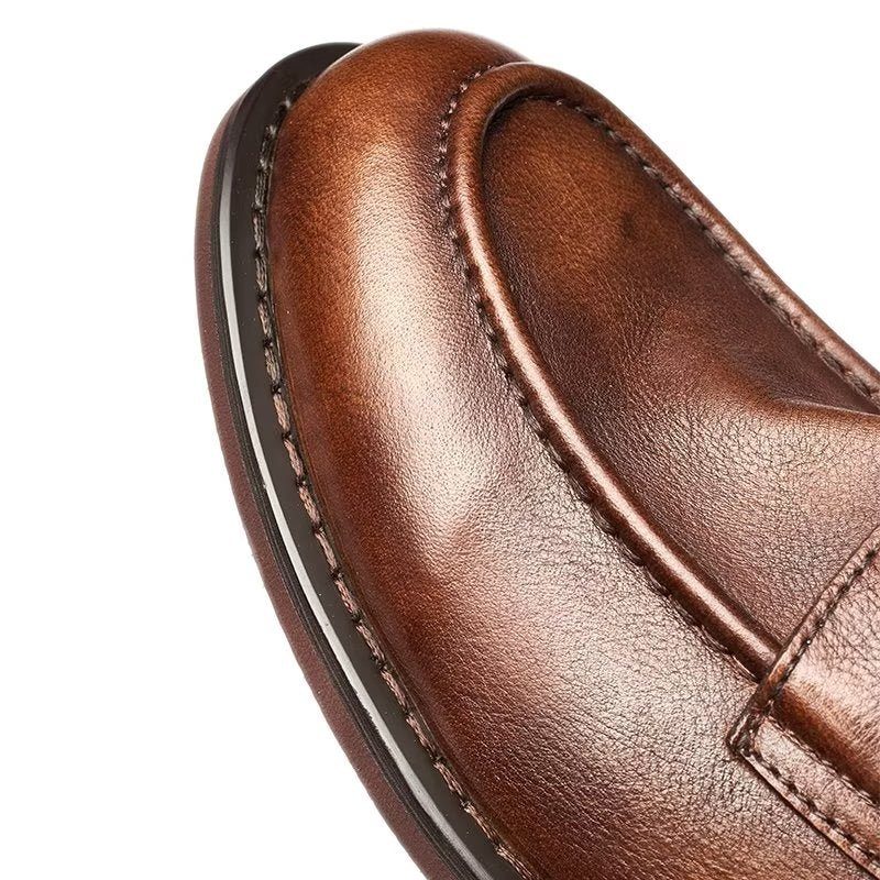 Loafers För Män Modish Slip On Penny - Kaffe