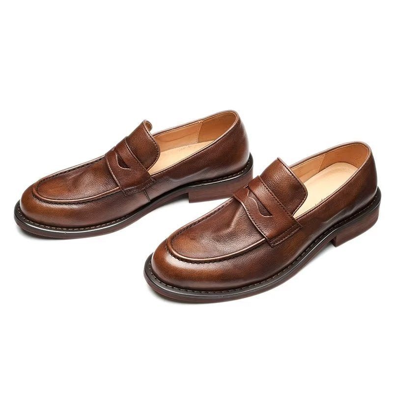 Loafers För Män Modish Slip On Penny - Kaffe