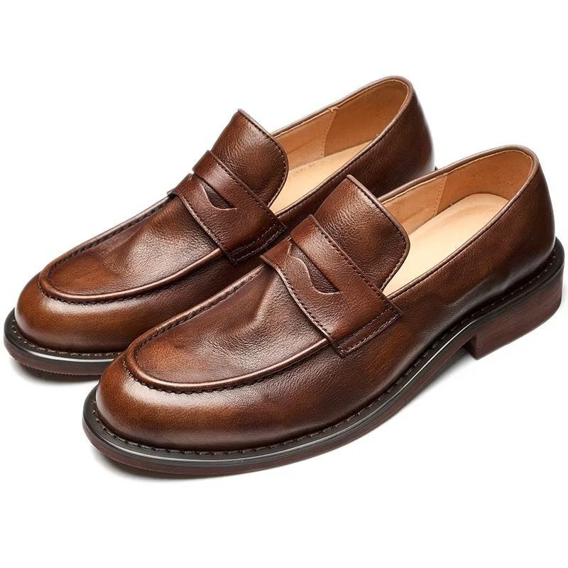 Loafers För Män Modish Slip On Penny - Kaffe