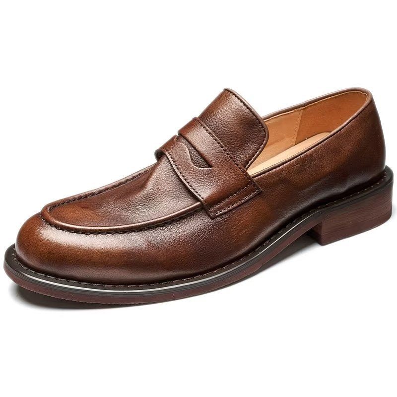 Loafers För Män Modish Slip On Penny - Kaffe