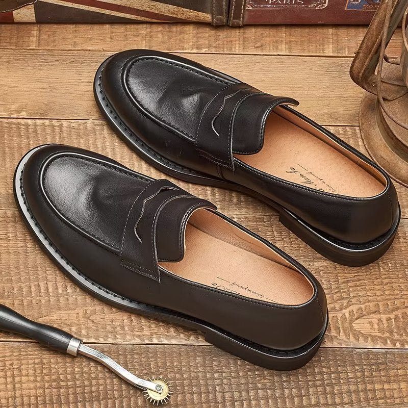 Loafers För Män Modish Slip On Penny - Svart