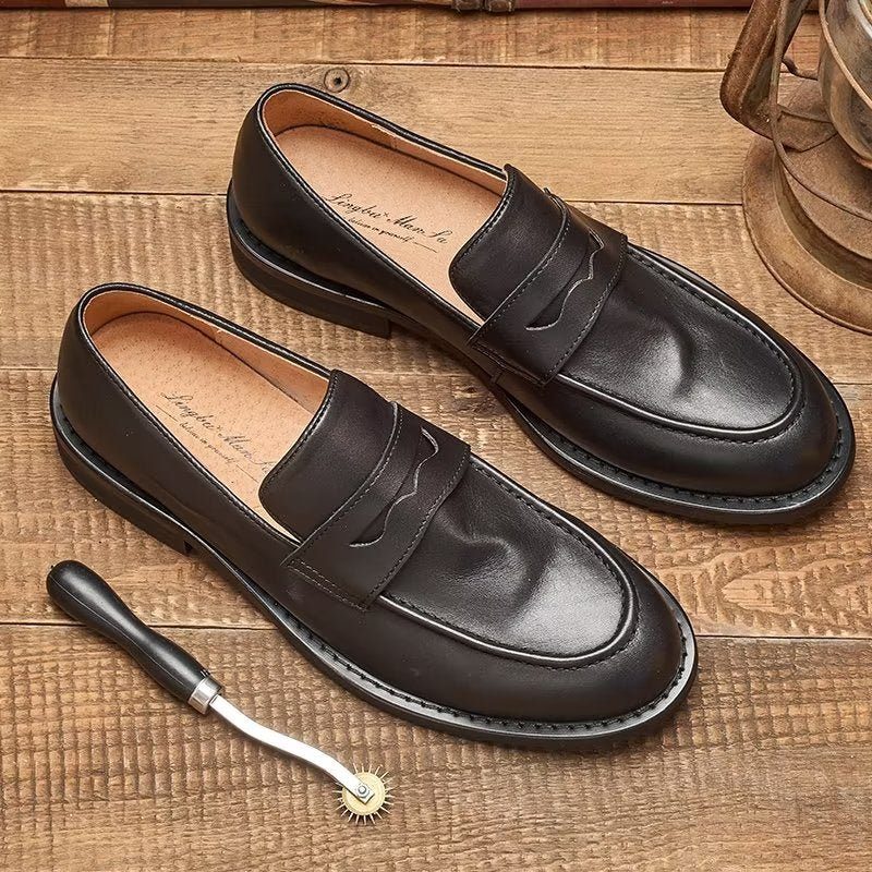 Loafers För Män Modish Slip On Penny - Svart