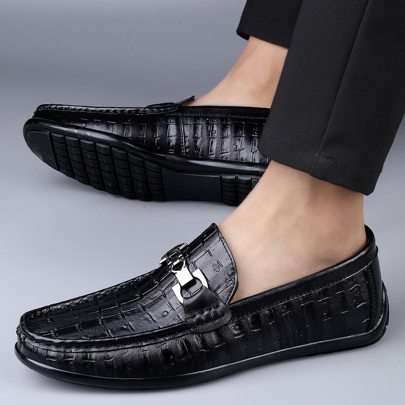 Loafers För Män Modiska Croctex Slip-on Driving - Svart