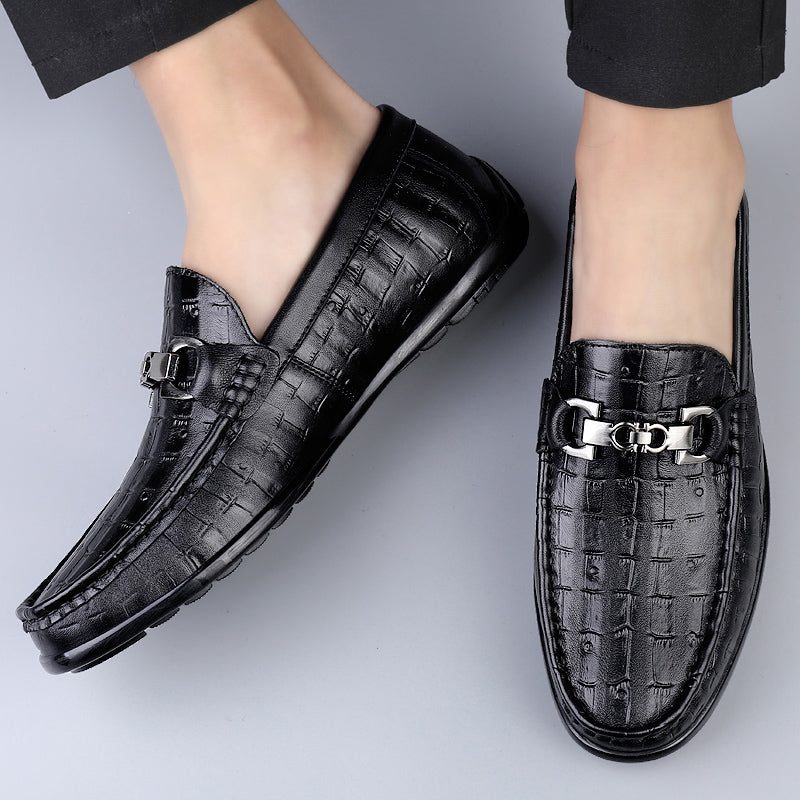 Loafers För Män Modiska Croctex Slip-on Driving - Svart