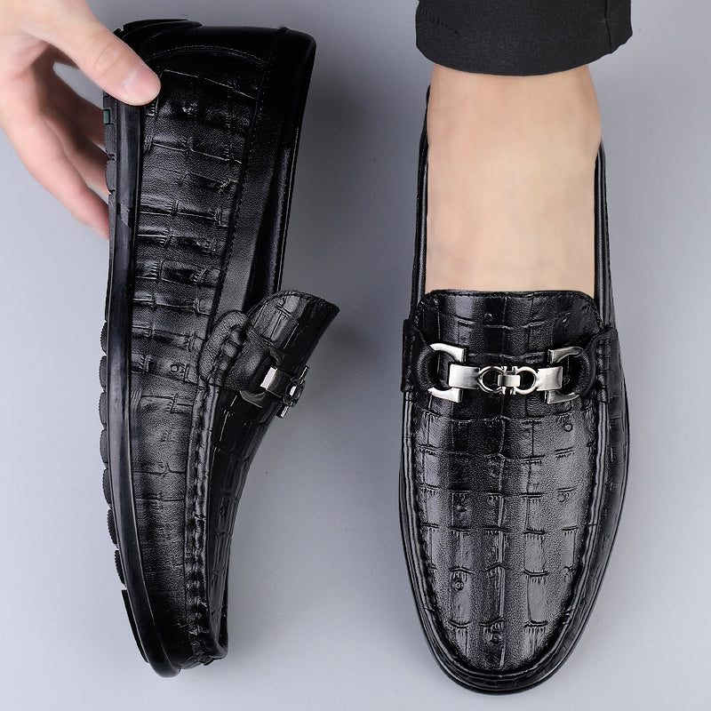 Loafers För Män Modiska Croctex Slip-on Driving - Svart