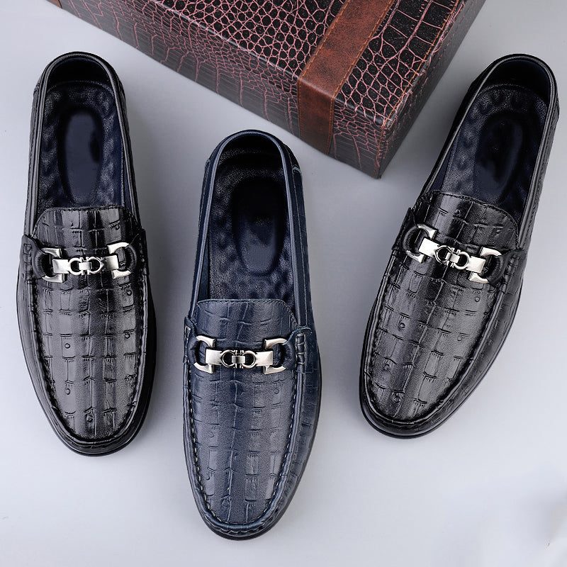 Loafers För Män Modiska Croctex Slip-on Driving - Svart