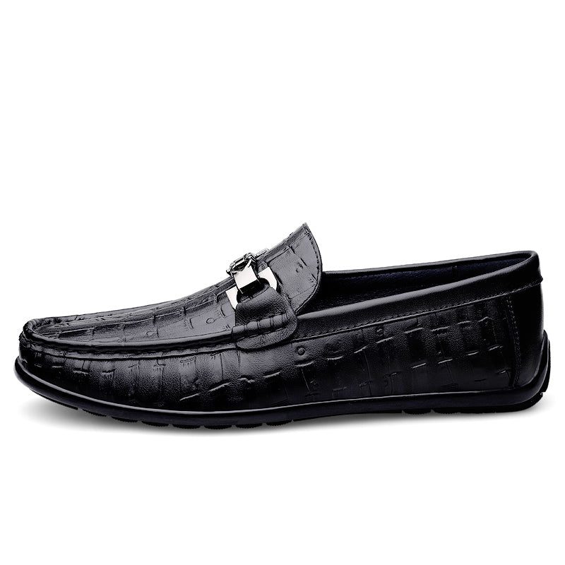 Loafers För Män Modiska Croctex Slip-on Driving - Svart