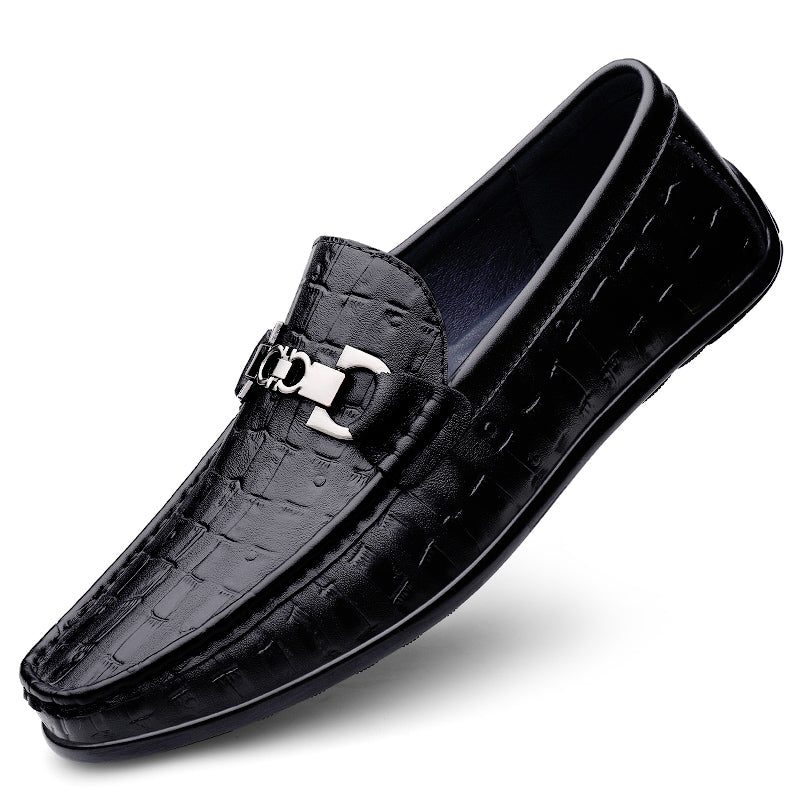 Loafers För Män Modiska Croctex Slip-on Driving - Svart