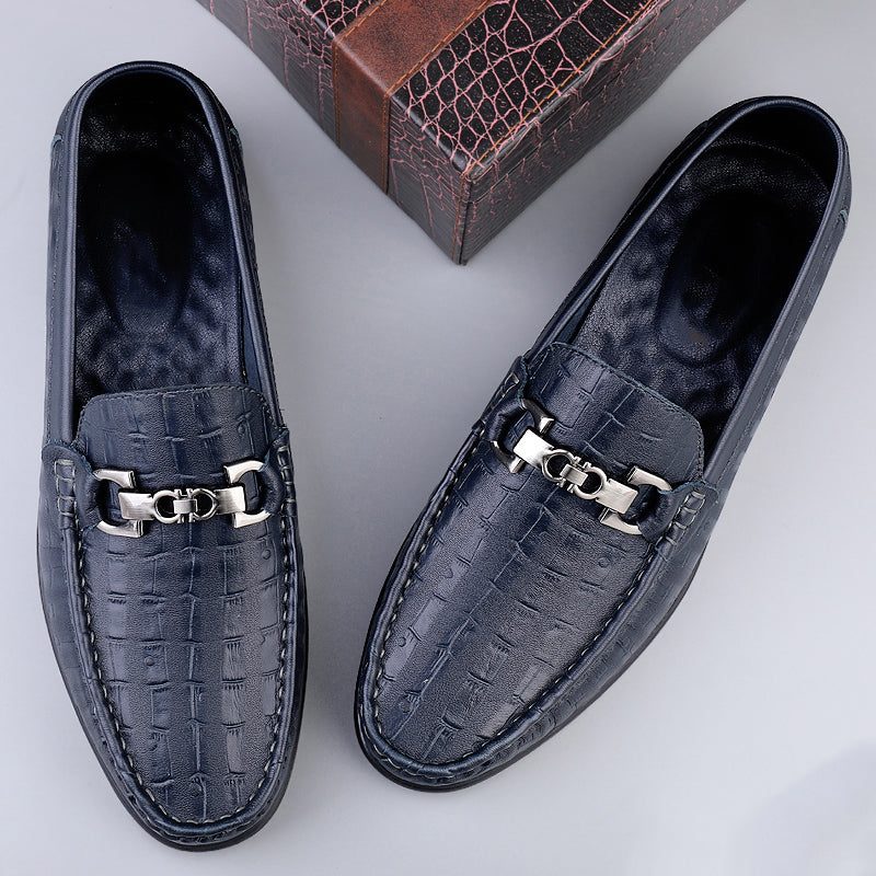 Loafers För Män Modiska Croctex Slip-on Driving - Blå